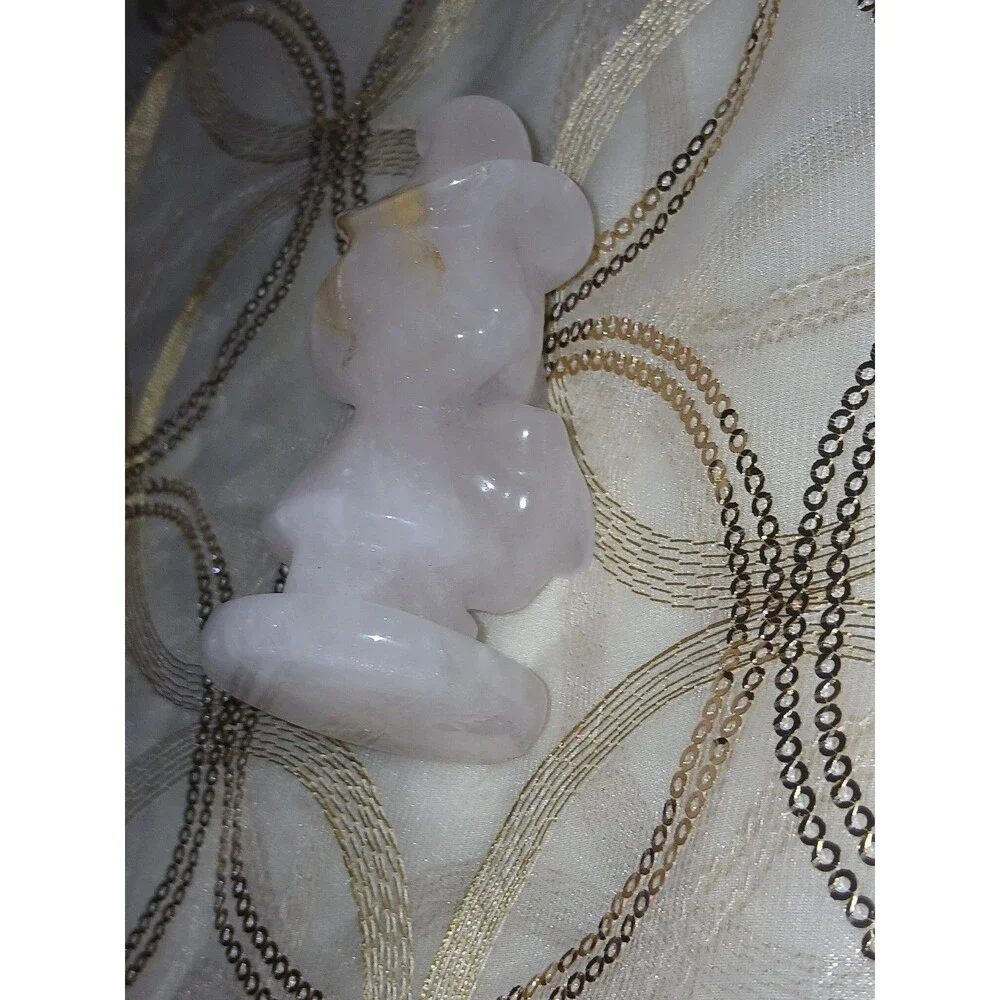 Halloween Movie Character Rose Quartz Crystal Carving